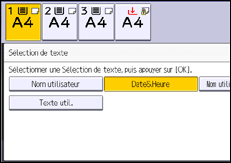 Illustration de l'écran du panneau de commande