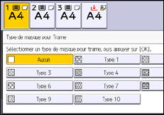 Illustration de l'écran du panneau de commande