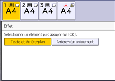 Illustration de l'écran du panneau de commande