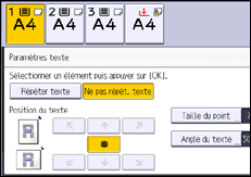 Illustration de l'écran du panneau de commande
