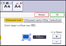 Illustration de l'écran du panneau de commande