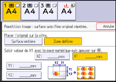 Illustration de l'écran du panneau de commande