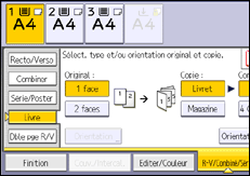 Illustration de l'écran du panneau de commande