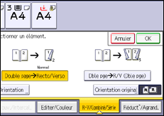 Illustration de l'écran du panneau de commande