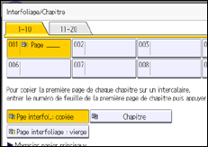 Illustration de l'écran du panneau de commande