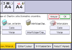 Illustration de l'écran du panneau de commande