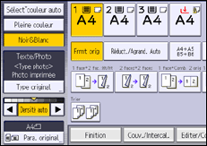 Illustration de l'écran du panneau de commande