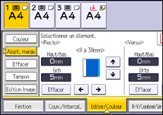 Illustration de l'écran du panneau de commande