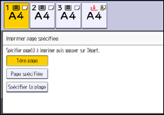 Illustration de l'écran du panneau de commande