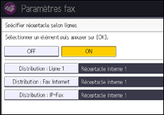 Illustration de l'écran du panneau de commande