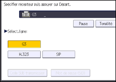 Illustration de l'écran du panneau de commande