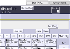 Illustration de l'écran du panneau de commande