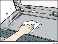 Illustration de la vitre d'exposition avec numérotation