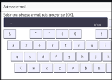 Illustration de l'écran du panneau de commande