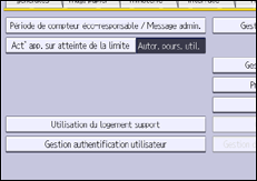 Illustration de l'écran du panneau de commande