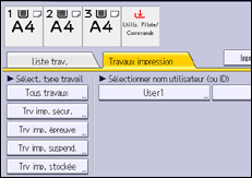 Illustration de l'écran du panneau de commande