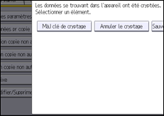 Illustration de l'écran du panneau de commande
