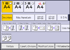 Illustrazione della schermata sul pannello di controllo