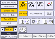 Illustrazione della schermata sul pannello di controllo