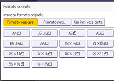 Illustrazione della schermata sul pannello di controllo