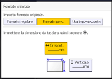 Illustrazione della schermata sul pannello di controllo