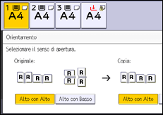 Illustrazione della schermata sul pannello di controllo