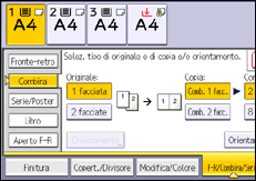 Illustrazione della schermata sul pannello di controllo