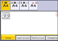 Illustrazione della schermata sul pannello di controllo