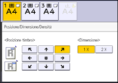 Illustrazione della schermata sul pannello di controllo
