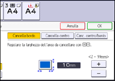 Illustrazione della schermata sul pannello di controllo