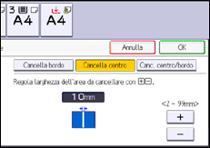 Illustrazione della schermata sul pannello di controllo
