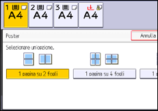 Illustrazione della schermata sul pannello di controllo
