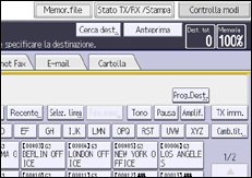 Illustrazione della schermata sul pannello di controllo
