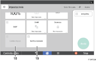Illustrazione numerata pannello di controllo