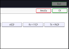 Illustrazione della schermata sul pannello di controllo