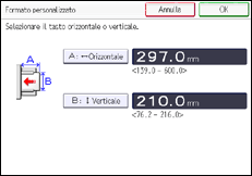 Illustrazione della schermata sul pannello di controllo