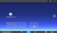Illustrazione della schermata sul pannello di controllo