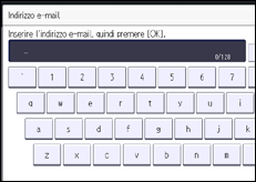 Illustrazione della schermata sul pannello di controllo