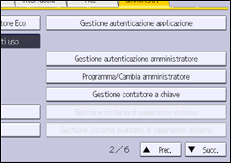 Illustrazione della schermata sul pannello di controllo