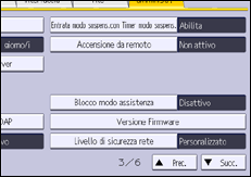 Illustrazione della schermata sul pannello di controllo
