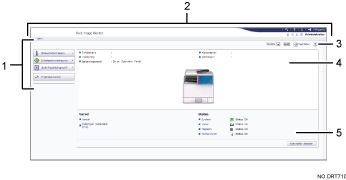 Illustrasjon av nettleserskjermbilde med nummerert bildetekst