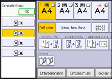 Illustrasjon av betjeningspanelet