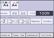 Illustrasjon av betjeningspanelet