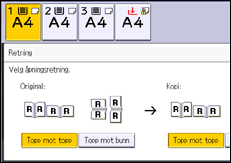 Illustrasjon av betjeningspanelet
