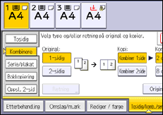 Illustrasjon av betjeningspanelet