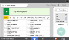 Illustrasjon av betjeningspanelet