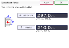 Illustrasjon av betjeningspanelet