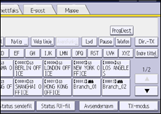 Illustrasjon av betjeningspanelet