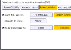 Ilustração do ecrã do painel de operação
