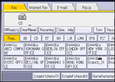 Ilustração do ecrã do painel de operação